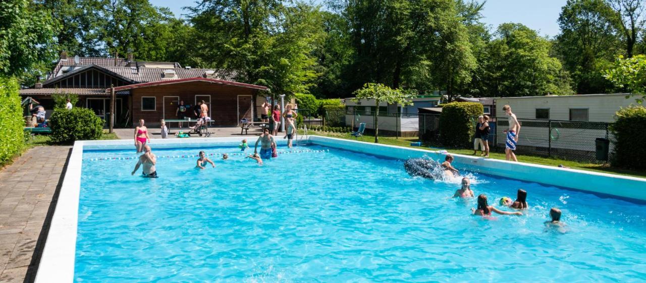 Chalet 'T Rijsterbos Op Camping Met Zwembad! Villa Dış mekan fotoğraf